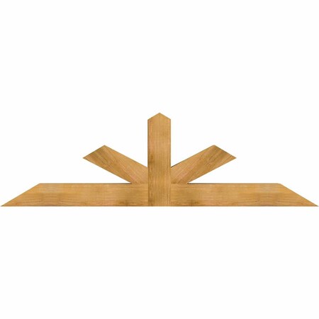 Ekena Millwork Saratoga Rough Sawn Timber Gable Bracket, Western Red Cedar, 84"W x 24"H x 6"D x 6"F, 7/12 Pitch GBW084X24X0606SAR00RWR